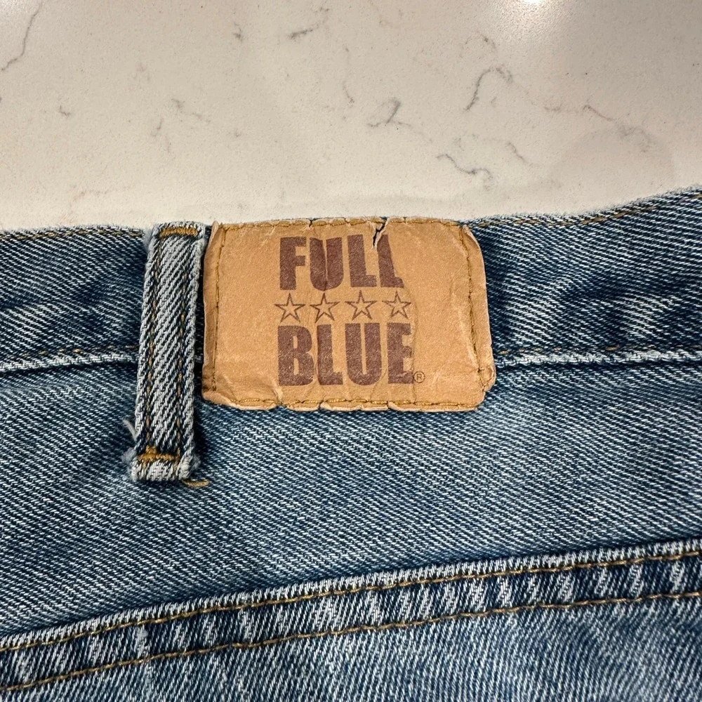 True Blue Mens Relaxed Fit Straight Leg Denim Jeans Blue 42x30 Cotton